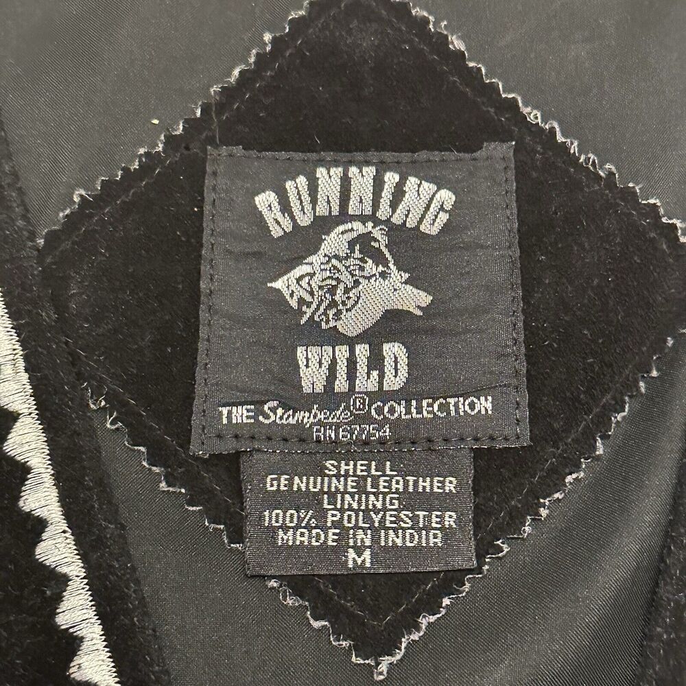 Leather Western Vest - Picture 5 of 7